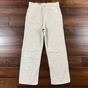 Levi's Size 30 Pebble Cement Corduroy Ribcage Straight‎ Ankle Jean Pants